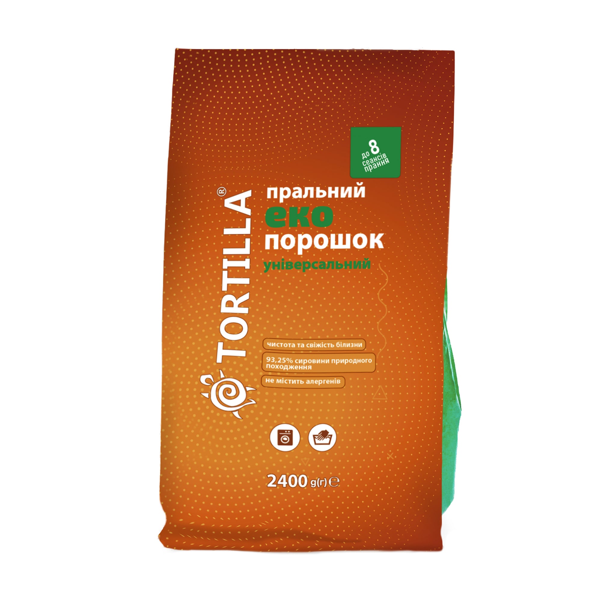 Пральний еко порошок Tortilla універсальний, 2.4 кг