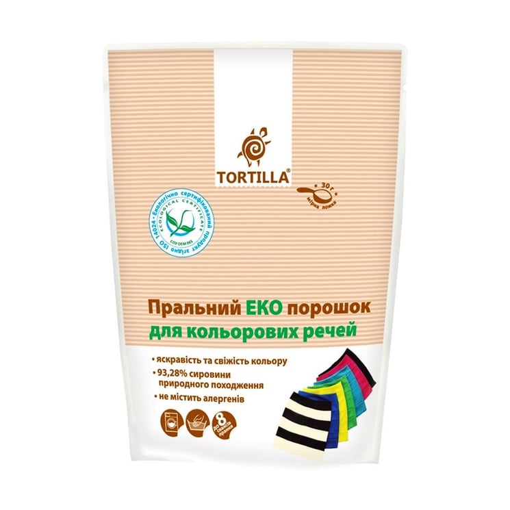 Уцінка! Пральний еко порошок Tortilla для кольорових речей, 2.4 кг